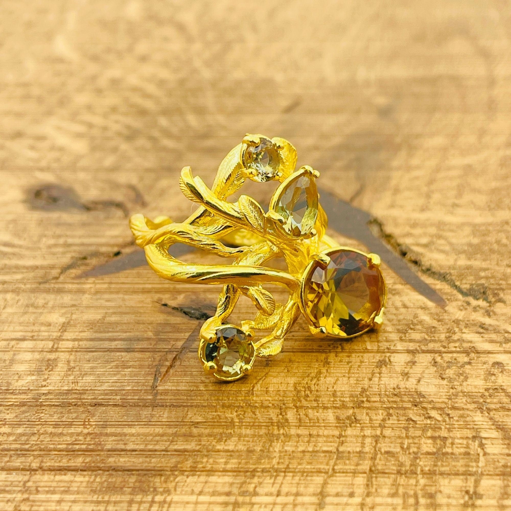 Unique Handmade Adjustable Zultanite Ring - 925 Sterling Silver Turkish Jewelry Gift