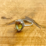 خاتم فضة إسترليني تركي مصنوع يدويًا من الزولتانيت للنساء - حجر كريم يتغير لونه