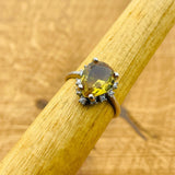 خاتم فضة إسترليني تركي مصنوع يدويًا من الزولتانيت للنساء - حجر كريم يتغير لونه