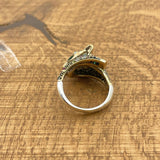 خاتم رأس نمر متعدد الأحجار الزاهية | مجوهرات حيوانات فضة تركية 925 إسترلينغ مصنوعة يدوياً للنساء