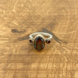 خاتم توباز ميستيك متعدد الألوان مصنوع يدويًا تركي للنساء | فضة استرلينية 925 ولمسة برونزية هدية