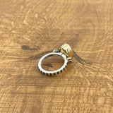 خاتم من الفضة الإسترلينية 925 مزين بالزركون الأزرق للنساء | مجوهرات هدية فريدة من الحرفيين