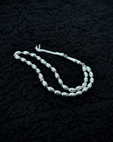 Sterling Silver Oval Prayer Beads - Handcrafted Chain Design