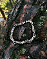 925 Sterling Silver Byzantine King Chain Bracelet - Bold & Solid