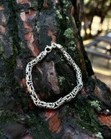 925 Sterling Silver Byzantine King Chain Bracelet - Bold & Solid