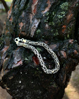 Sterling Silver Byzantine King Chain Bracelet - Bold & Statement