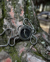 Collier pendentif médaillon Zulfiqar en argent sterling 925 - Symbole de puissance divine