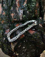 Sterling Silver Byzantine King Chain Bracelet - Bold & Statement