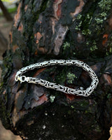 925 Sterling Silver Byzantine King Chain Bracelet - Bold & Solid