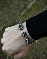 Adjustable Sterling Silver Wirework Cuff Bracelet - Symbol of Strength