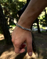 Sterling Silver Byzantine King Chain Bracelet - Bold & Statement