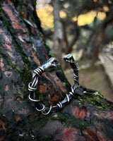 Adjustable Sterling Silver Wirework Cuff Bracelet - Symbol of Strength