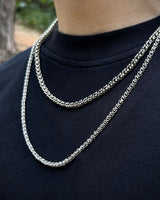 925 Sterling Silver Ball Chain Necklace - Unique Circular Links