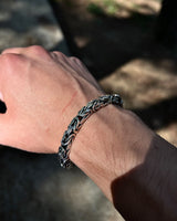 Sterling Silver Byzantine King Chain Bracelet - Bold & Statement