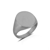 Sterling Silver Oval Ring - Personalizable Engravable Design