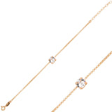 Clear Stone Solitaire Bracelet - Feminine Everyday Elegance