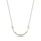 Sterling Silver & Swarovski Crystal Necklace - Colorful Dangling Design