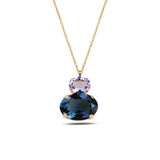 Náhrdelník ze stříbra 925 s růžovým zlatem - krystaly Swarovski s různým broušením