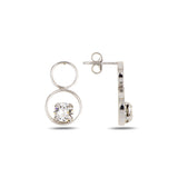 Sparkling Crystal Infinity Hoop Earrings - Modern Elegance