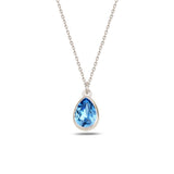 Náhrdelník Sterling Silver Cura Mini – topaz a modré krystaly Swarovski