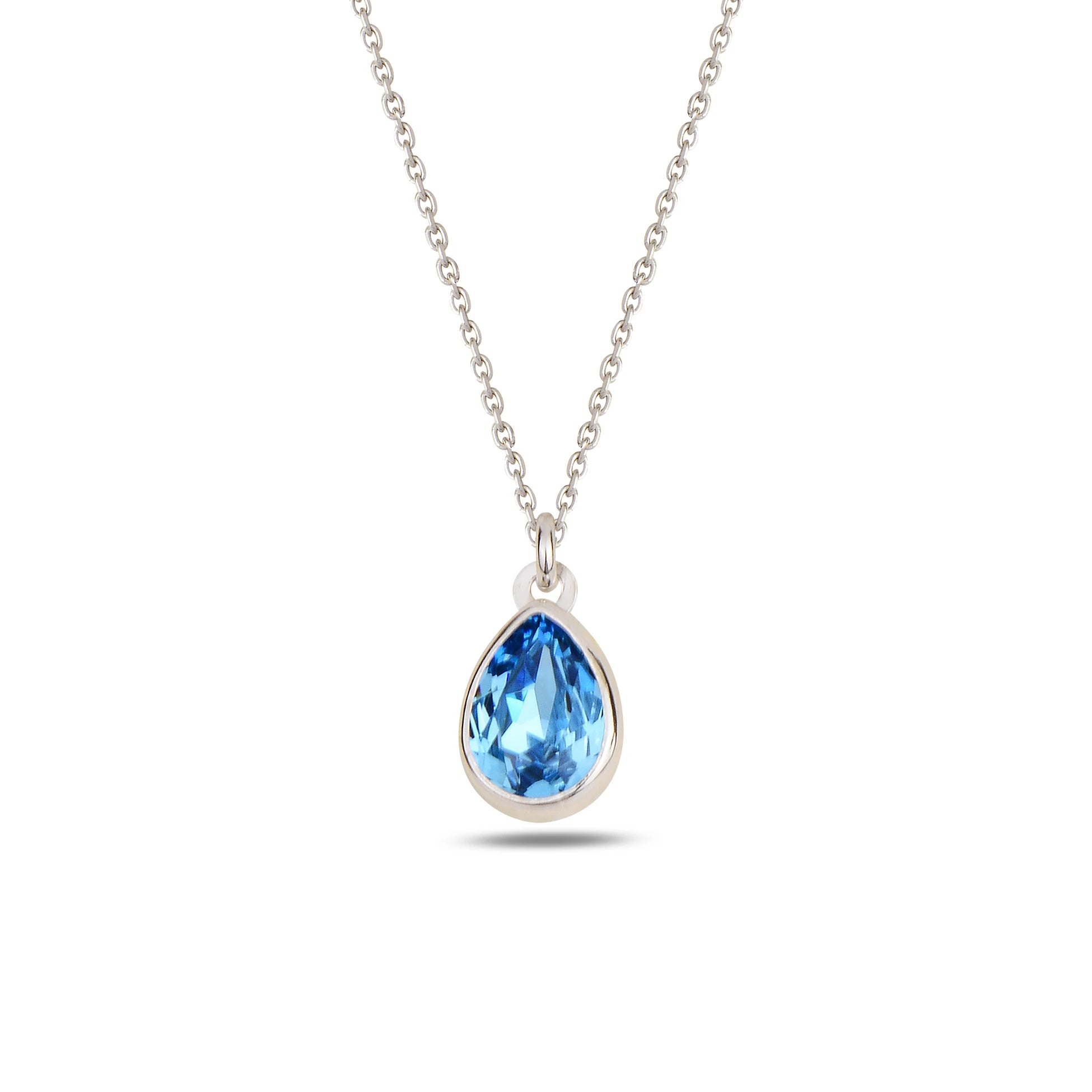 Náhrdelník Sterling Silver Cura Mini – topaz a modré krystaly Swarovski