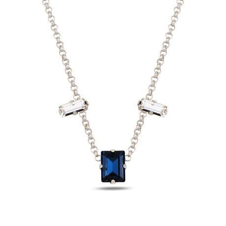 Elegant Three Stone Pendant Necklace - Brilliant & Timeless Design