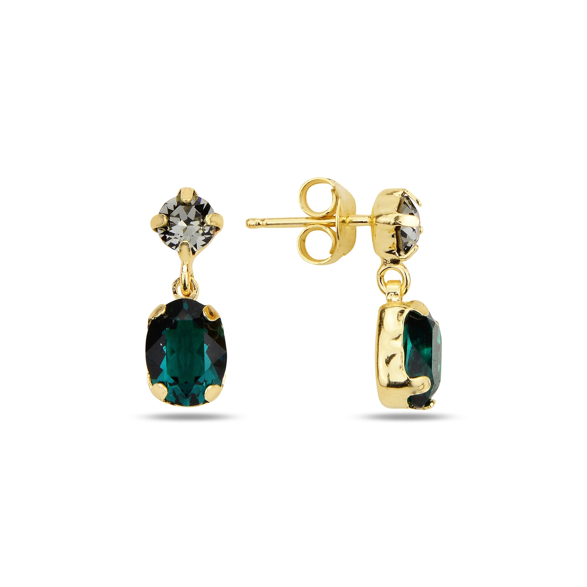 Sophisticated Duo Dangle Earrings - Modern Movement & Effortless Chic