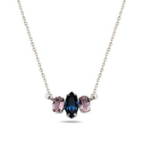 Sterling Silver Marquise Swarovski Crystal Necklace - Neptune Design