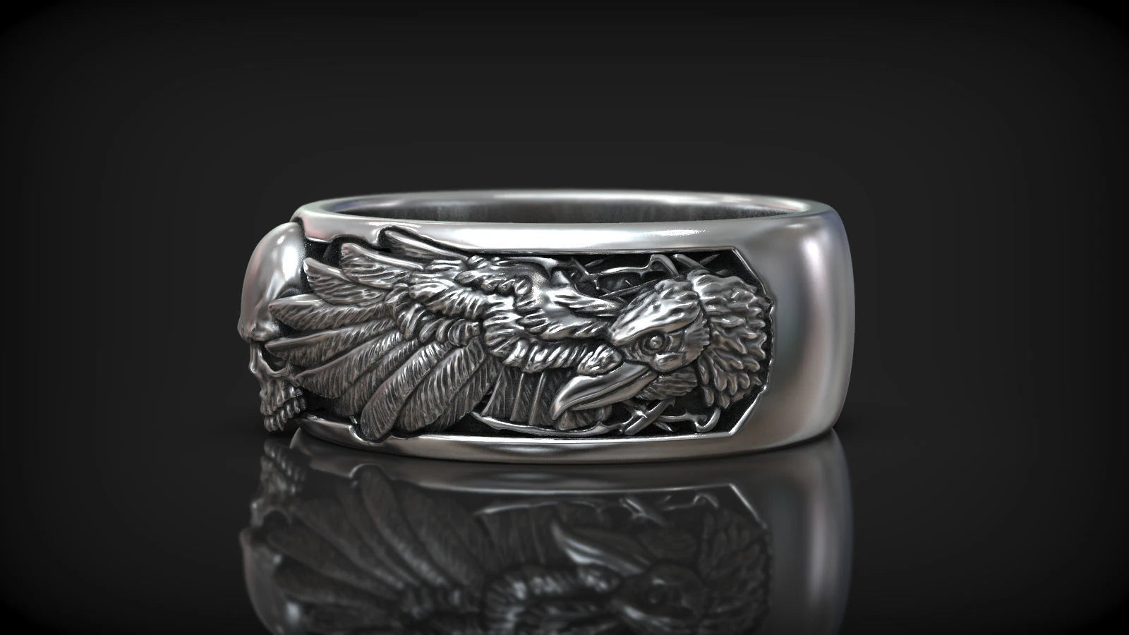 Rebellion Wings Statement Ring