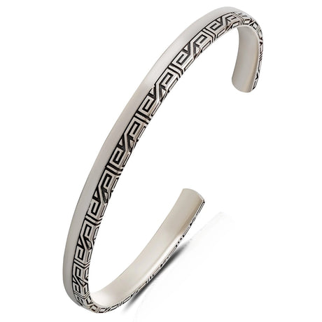 Sterling Silver Patterned Bracelet - Distinctive Design