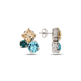Gemstone-Inspired Cocktail Earrings - Multi-Cut Feminine Statement