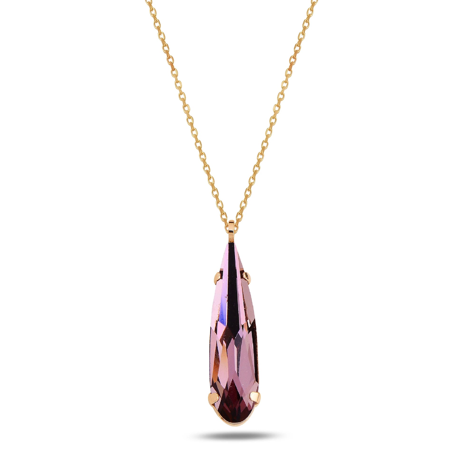 Sparkling Teardrop Pendant Necklace - Timeless Elegance