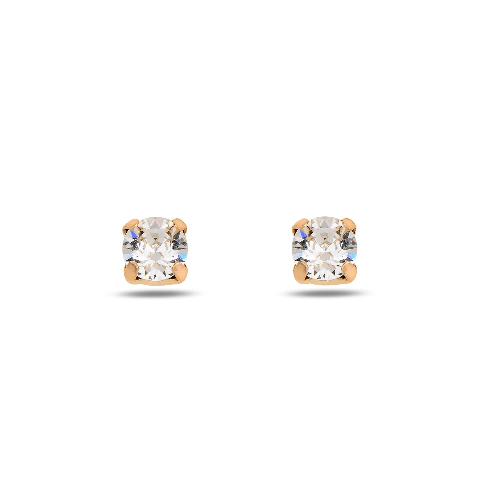 Brilliant Solitaire Stud Earrings - Everyday Elegance