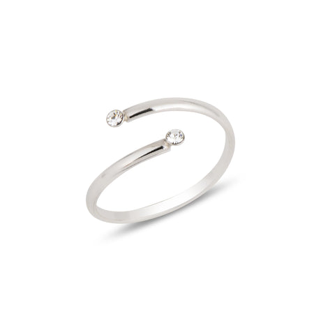 Vesta Polished Open Ring - Minimalist Adjustable Band