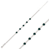Elegant Half-Eternity Bracelet - Sparkling Stone Design