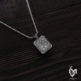 Sterling Silver Men's Necklace - 'Be, and It Is' Inscribed Pendant