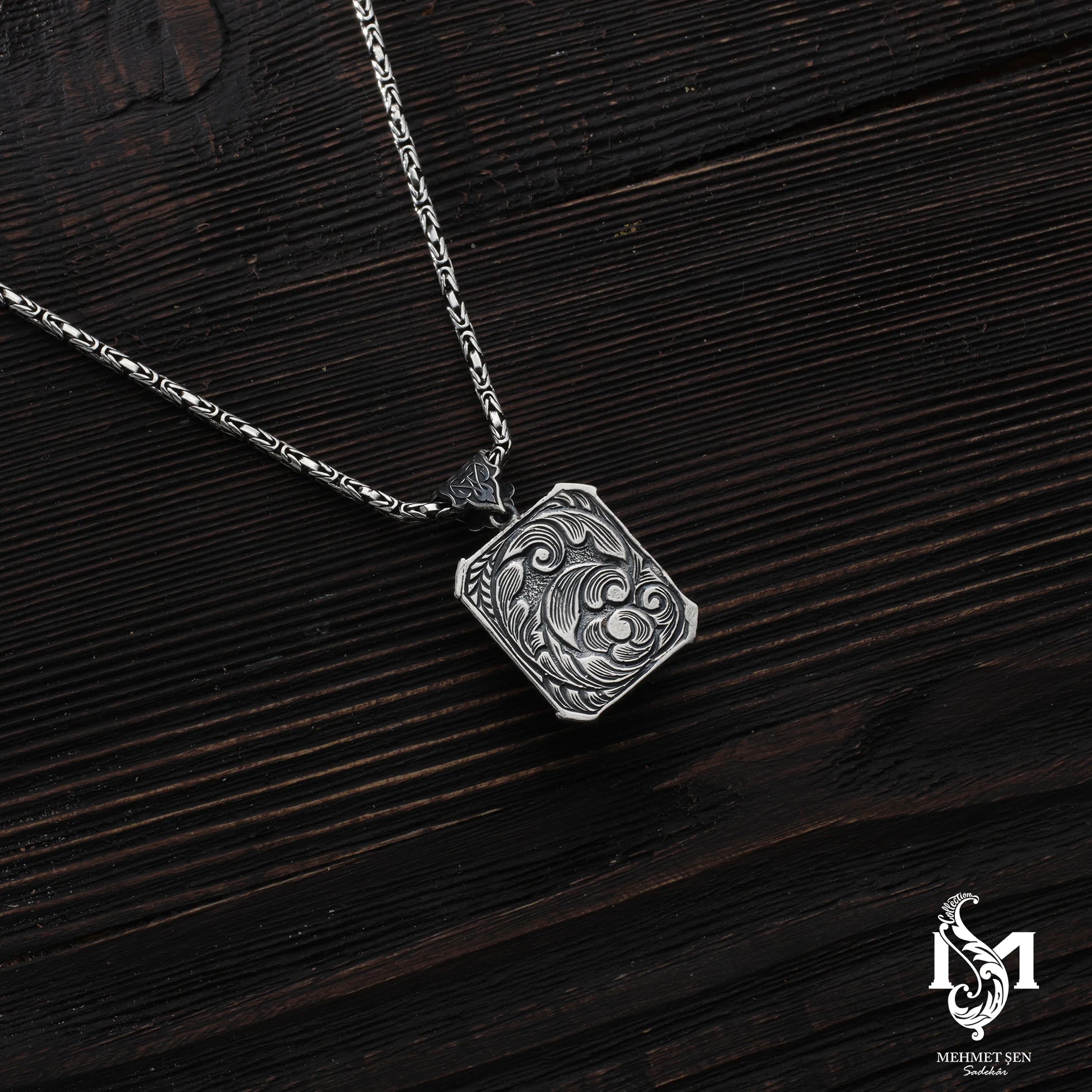 Sterling Silver Men's Necklace - 'Be, and It Is' Inscribed Pendant