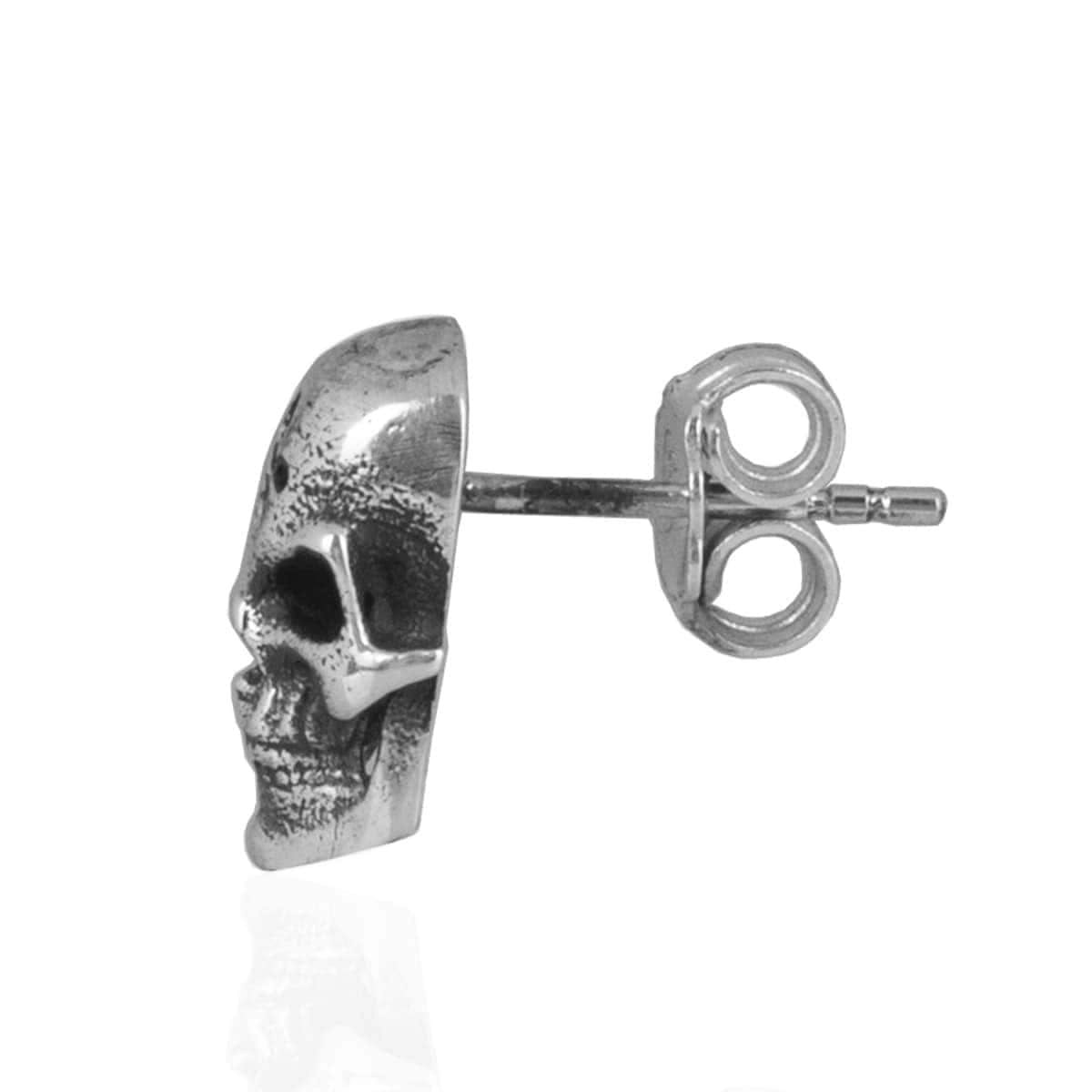 Sterling Silver Skull Earrings - Bold Statement for Edgy Style