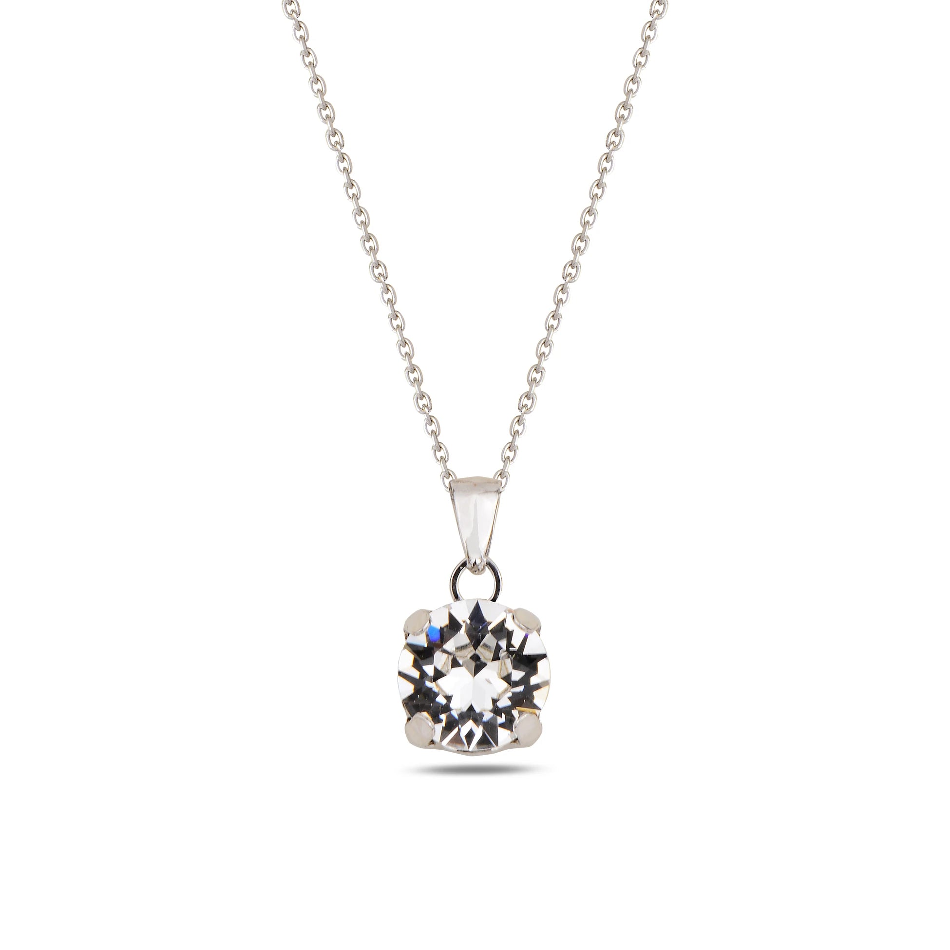 Brilliant Stone Pendant Necklace - Minimalist Everyday Sparkle