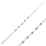 Elegant Half-Eternity Bracelet - Sparkling Stone Design