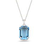 Clear Stone Solitaire Pendant Necklace - Timeless Roman Elegance