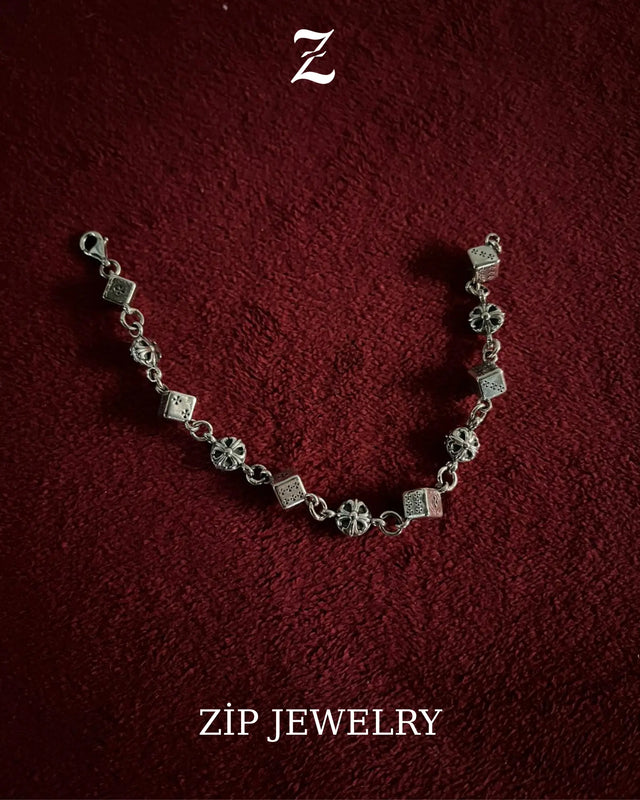 Premium Steel Dice Bracelet