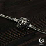 Sterling Silver Men's Pendant Necklace - 'Be, and It Is' Calligraphy
