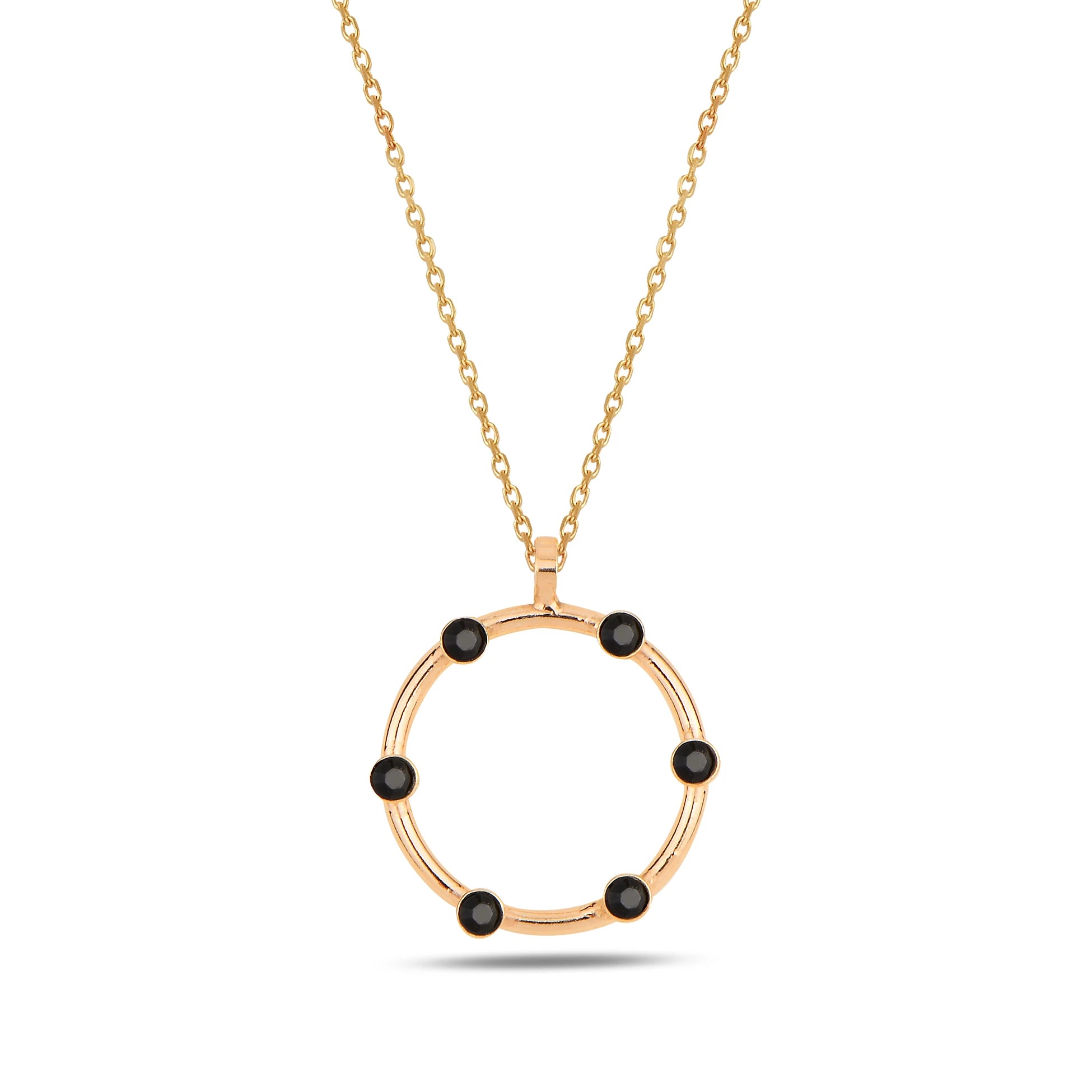 Elegant Full Eternity Circle Necklace - Dazzling Hoop Style