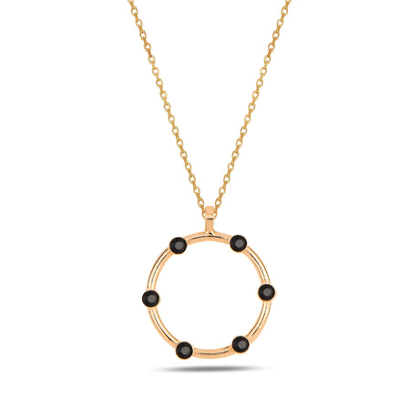 Elegant Full Eternity Circle Necklace - Dazzling Hoop Style