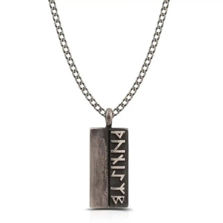 Sterling Silver Pendant Necklace - Ancient Viking Guardian Charm