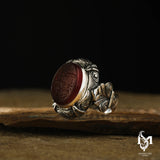 Men's Philosophical Inscription Ring - Reflective Design