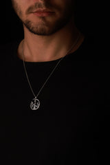 Exquisite Samurai Moon Pendant Necklace