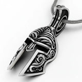Artisanal Black Helmet Pendant Necklace