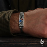 Sterling Silver Men's Bracelet - Echoes of History Design